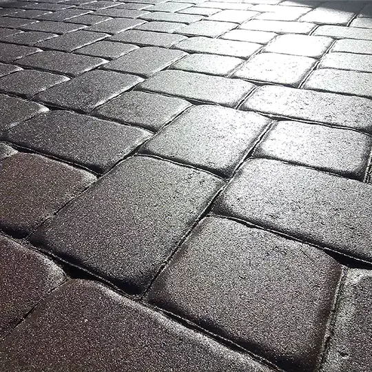 Sealed pavers up close