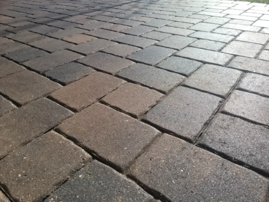 Sealed paver driveway